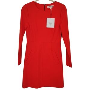 NWT! Diane Von Furstenberg Red Zip Capreena Dress